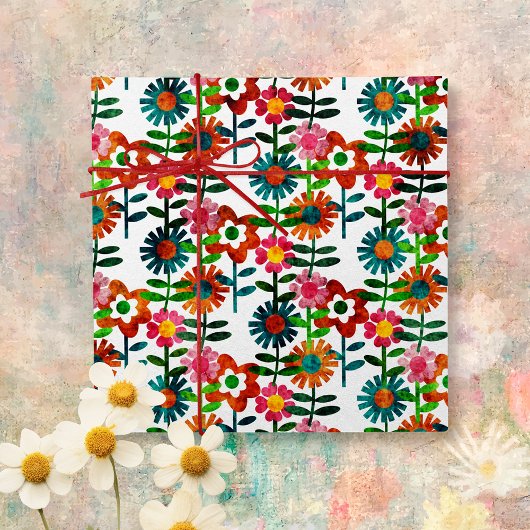 Stil-Blume der 1970er Jahre Seidenpapier