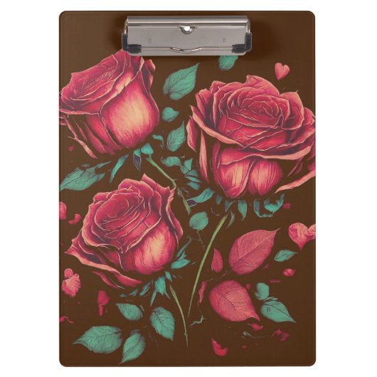 " 💐 💐 Stil 💐 Blume Klemmbrett (Vorderseite)