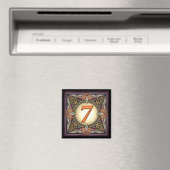 Stil C, "7" - keltische Zahlenmagnete Magnet (In Situ (Geschirrspüler))