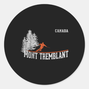 Stil der 1980er Jahre Mont Tremblant Can. Vintage- Runder Aufkleber