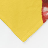 Stil der 80er Jahre: buntes Lippenmuster. Fleecedecke (Ecke)