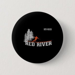 Stil der 80er Jahre Roter Fluss Nm Vintages Skifah Button