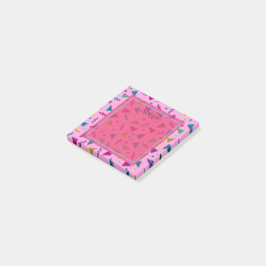 Stil der 80er Jahre sehr niedlich Post-it Klebezettel (angewinkelt)