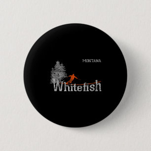 Stil der 80er Jahre Whitefish Montana Vintages Ski Button