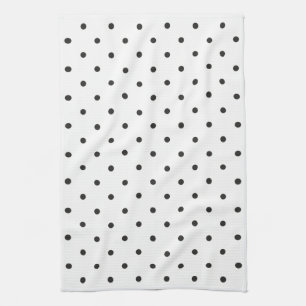 Stil der Fünfziger Jahre Schwarz-Weiß Polka-Punkte Geschirrtuch