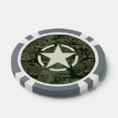 Stil der Vintagen grafischen Camouflage von Star S Pokerchips (Einzeln)