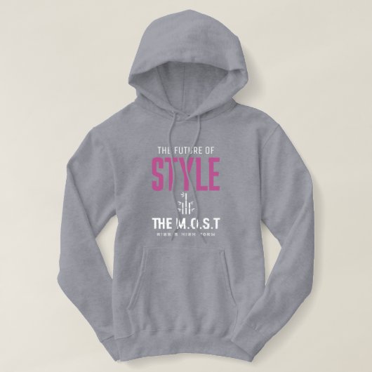 Stil: Erwachsener Pullover Hoodie (Grau Vivid) (Design vorne)