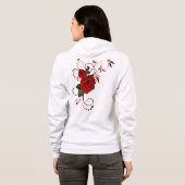 Stil: Frauen Bella+Leinwand Rote Blume Hoodie (Schwarz voll)