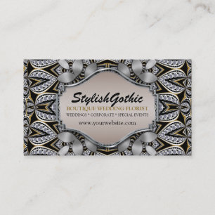 Stil Fusion Silber Schwarz Gold Barock Visitenkart Visitenkarte