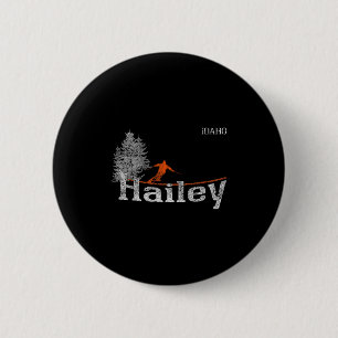 Stil Hailey Idaho der 1980er Jahre Vintag Skifahre Button