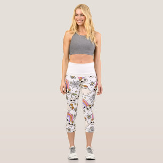 Stil: Hoch geschnittene Caprihosen Capri Leggings
