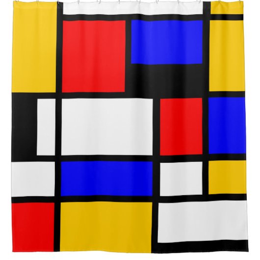 Stil Kunst Mondrian Duschvorhang (Vorderseite)