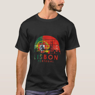 Stil Landschaft Hauptstadt Lissabon Portugal T-Shirt