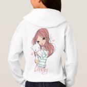 Stil: Mädchen Pullover Hoodie Wenn das weatT-Shirt (Rückseite)