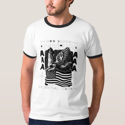 Stil: Men's Basic Ringer T - Shirt Retro ist wiede (Vorderseite)