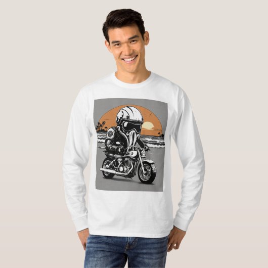 Stil nachvollziehen: Motorrad-Inspiriert T - Shirt (Vorne ganz)