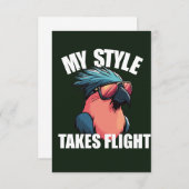 Stil nimmt Coolen Vogel auf. Dankeskarte (Vorne/Hinten)