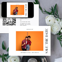 STIL | QR-Code Modernes, einfaches Foto Save The Date