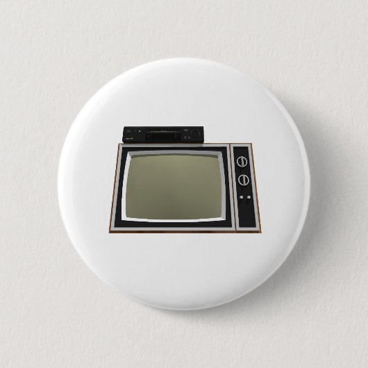Stil-TV und Videorecorder der 80er Jahre: 3D-Model Button (Vorderseite)