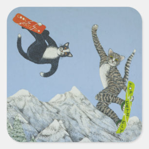 Stil und Fähigkeit Quadratischer Aufkleber