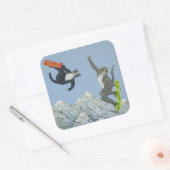 Stil und Fähigkeit Quadratischer Aufkleber (Umschlag)