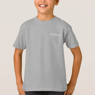 Stil und Sorgfalt Farbe aus hellem Stahl T-Shirt
