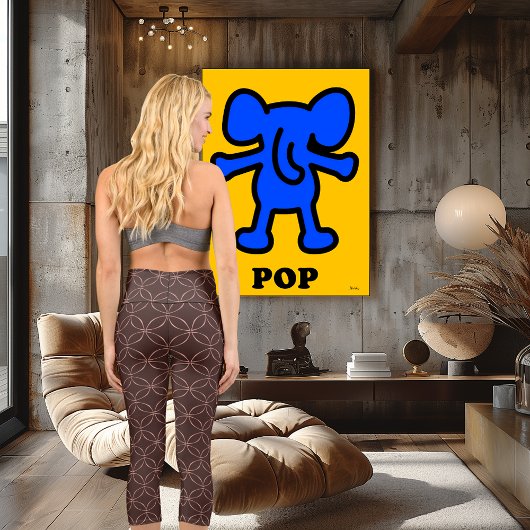 Stilbraun rosa geometrisches, individualisierbares capri leggings