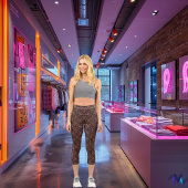 Stilbraun rosa geometrisches, individualisierbares capri leggings