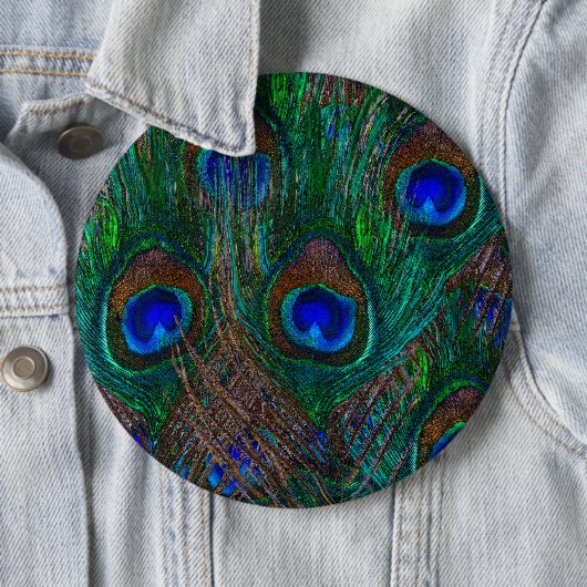 Stildekoration der Pfauenfedern in der Nacht Button (Beispiel)
