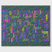 Stildekoration der Pfauenfedern in der Nacht Geschenkpapier (Flach)