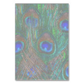 Stildekoration der Pfauenfedern in der Nacht Tischnummer (Rückseite)