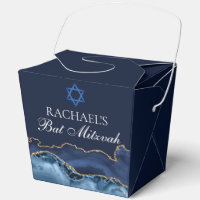 Stilechte Bat-Mizwa-Feier Navyblau Gold Glück
