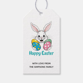 Stilechte Haseneier Florale Frohe Ostern Geschenkanhänger