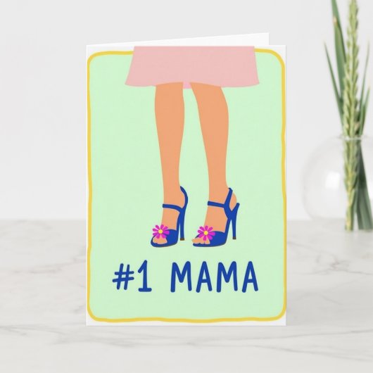 Stilechte Mama Nummer Eins Karte (Vorderseite)