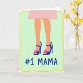 Stilechte Mama Nummer Eins Karte (Gelbe Blume)