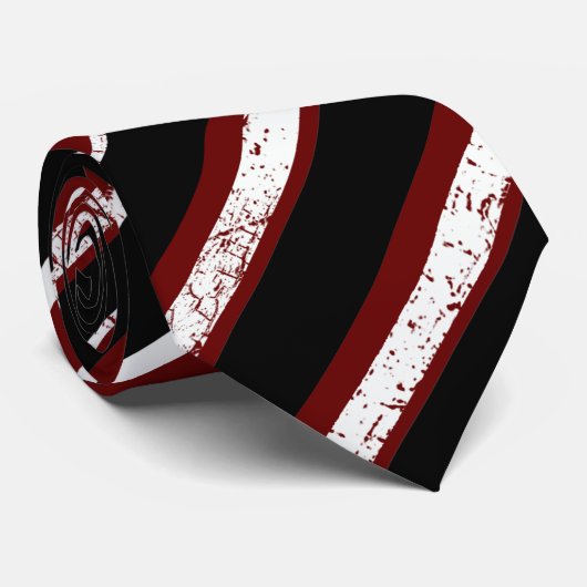 stilechte wein-schwarze Streifen Krawatte (Gerollt)