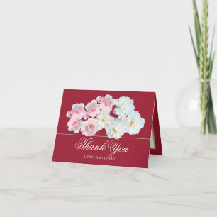 Stilechter Rosa Weiße Rose & Clematis Chic Danke