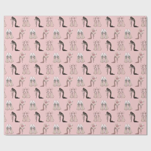 Stilett-Absatz-Designer-Schuhe Geschenkpapier (Flach)