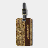 Stilett-Gepard-Druck für die Dame Traveler Gepäckanhänger (Vorderseite vertikal)