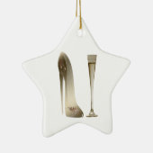 Stilett-Schuh-Absatz-Kunst und Sektkelch Keramik Ornament (Rechts)