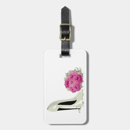 Stilett-Schuh-Kunst-Gepäckanhänger Gepäckanhänger (Vorderseite vertikal)