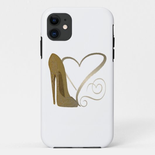 Stilett-Schuh-Kunst-Speck-Hüllen Case-Mate iPhone Hülle (Rückseite)