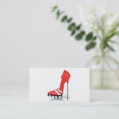 Stilett trägt Visitenkarten zur Schau Visitenkarte (Stehend Vorderseite)