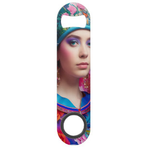 Stilette Prinzessin mit Blumenhut Speed Flaschenöffner