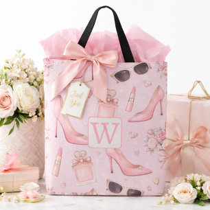 Stilette rosa und Schönheitsmotiv Tasche