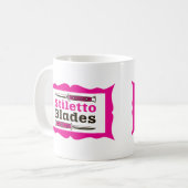 Stiletto Blades im Rahmen Kaffeetasse (Vorderseite Links)