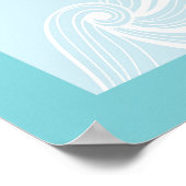 Stiletto Blütenschuhe in blau-schwarz-weiß Akzent Poster (Ecke)