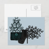 Stiletto Boot and Handbag Postkarte (Vorne/Hinten)