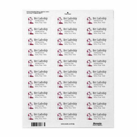 Stiletto Diva Address Labels (Vorne)