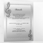 Stiletto, Foto, QR Code 25. Überraschung Geburtsta Dreifach Gefaltete Einladung (Innen Erste Seite)